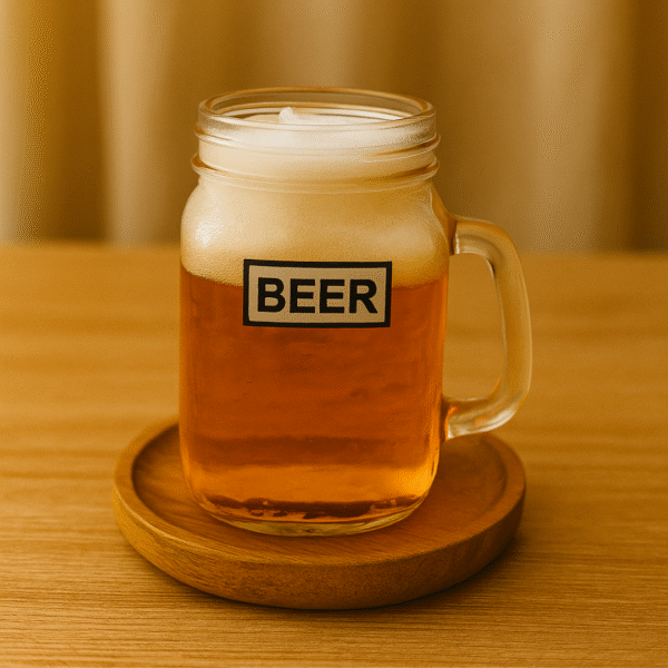 Beer Bottle Gel Wax Candle